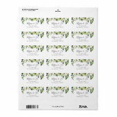 書道白フローラ結婚緑 ラベル (フルシート)