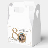 書道白金ゴールドカスタム写真80誕生日 フェイバーボックス (オープン)