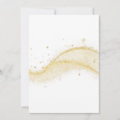 書道白金ゴールドグリッター写真卒業 招待状 (裏面)