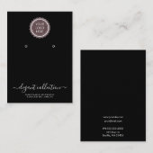 書道白黒あなたのロゴイヤリングディスプレイ 名刺 (正面/裏面)