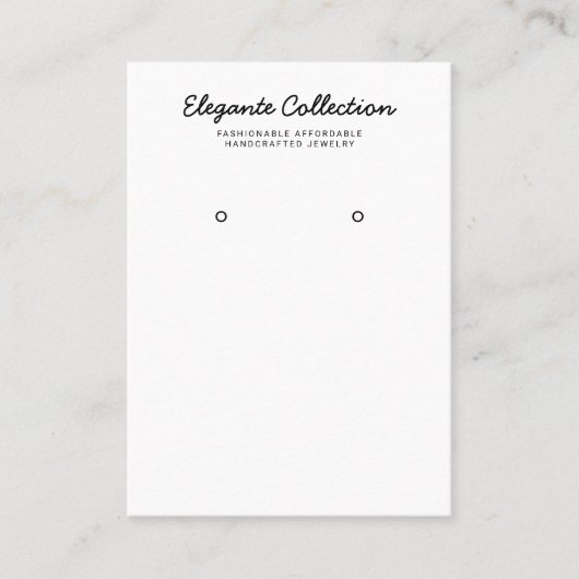 書道白黒イヤリングディスプレイ 名刺 (正面)