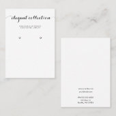 書道白黒イヤリングディスプレイ 名刺 (正面/裏面)