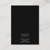 書道白黒イヤリングディスプレイ 名刺 (裏面)