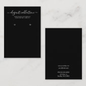 書道白黒イヤリングディスプレイ 名刺 (正面/裏面)