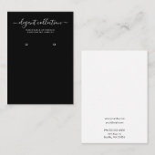 書道白黒イヤリングディスプレイ 名刺 (正面/裏面)