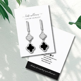 書道白黒イヤリング表示カード 名刺