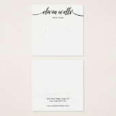 書道白黒スタッドイヤリングディスプレイカード (正面&裏面)