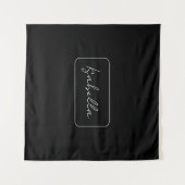 書道白黒プレーンクリエイティブモダン名 タペストリー (正面(横))