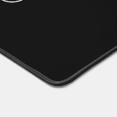 書道白黒プレーンクリエイティブモダン名 デスクマット (コーナー)