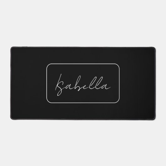 書道白黒プレーンクリエイティブモダン名 デスクマット (正面)