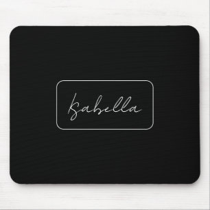 書道白黒プレーンクリエイティブモダン名 マウスパッド