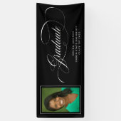 書道白黒写真卒業 横断幕 (縦)