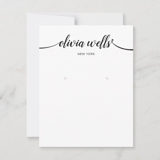 書道白黒大型イヤリングディスプレイ 招待状 (正面)