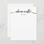 書道白黒大型イヤリングディスプレイ 招待状 (正面/裏面)