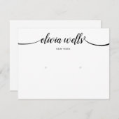 書道白黒大型イヤリングディスプレイ 招待状 (正面/裏面)