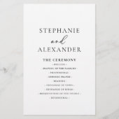 書道白黒結婚式 プログラム (正面)