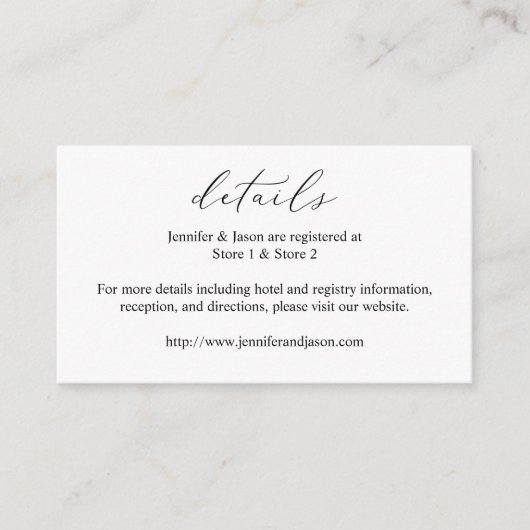 書道白黒詳細SM エンクロージャーカード (正面)