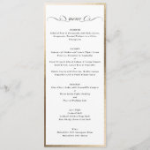 書道白黒、金ゴールドフレフォーマルーム結婚ズ メニュー (正面)