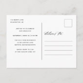 書道研究エレガント科写真コラージュパーティー インビテーションポストカード (裏面)