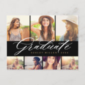 書道研究エレガント科写真コラージュパーティー インビテーションポストカード (正面)