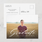 書道研究エレガント科写真パーティー インビテーションポストカード (正面/裏面)