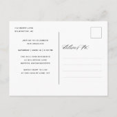 書道研究エレガント科写真パーティー インビテーションポストカード (裏面)