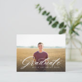 書道研究エレガント科写真パーティー インビテーションポストカード (スタンド正面)