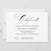 書道祝エレガントを 招待状 (正面)