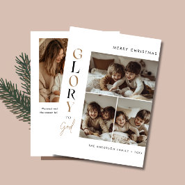 書道神への宗教的なクリスマスの栄光の写真 シーズンカード