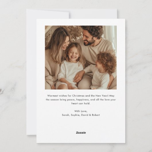 書道神への宗教的なクリスマスの栄光の写真 シーズンカード (裏面)