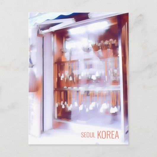 書道筆アンティーク店韓国旅行 ポストカード (正面)