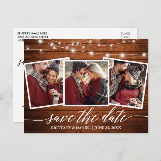 書道素朴の木の灯が日付を保存 ポストカード (正面/裏面)