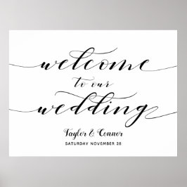 書道素朴は我々の印に結婚歓迎 ポスター
