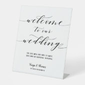 書道素朴は我々の心に歓迎さ結婚れる 台座サイン (正面)