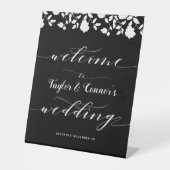 書道素朴は我が家の台座結婚へようこそ 台座サイン (正面)