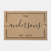 書道素朴家モダン名物文字 ドアマット (正面)