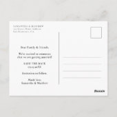 書道素朴日付の保存招待状 ポストカード (裏面)