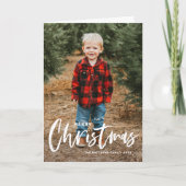 書道素朴楽モダンしいクリスマス写真 シーズンカード (正面)