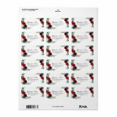 書道素朴結婚式RSVP住所 シール (フルシート)