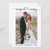 書道結婚したハートメリーと結婚写真 シーズンカード (正面/裏面)