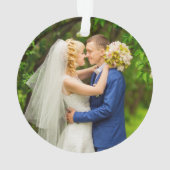 書道結婚した台本メリーと結婚写真 オーナメント (裏面)