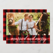 書道結婚した赤メリー結婚板 シーズンカード (正面/裏面)