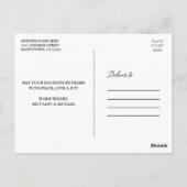 書道結婚した赤メリー結婚板 ポストカード (裏面)