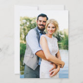 書道結婚のアイビーセージ緑の写真 招待状 (裏面)