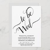 書道結婚のエレガントシンプル結婚白 招待状 (正面/裏面)