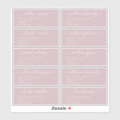 書道結婚のゲスト住所 シールUKレイアウト シール (シート)