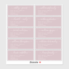 書道結婚のゲスト住所 シールUKレイアウト シール