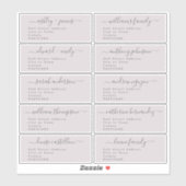 書道結婚のゲスト住所 シールUKレイアウト シール (シート)