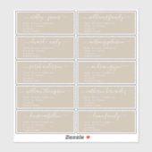 書道結婚のゲスト住所 シールUKレイアウト シール (シート)