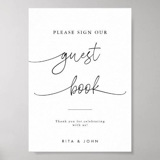 書道結婚のサインを下さい ポスター (正面)